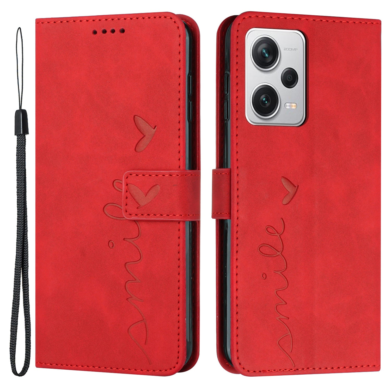 For Xiaomi Redmi Note 12 Pro 5G Note 12 Explorer 5G Leather Phone Cover Heart Shape Phone Stand Wallet Case with Strap For Xiaomi Redmi Note 12 Pro 5G Note 12 Explorer 5G Leather Phone Cover Heart Shape Phone Stand Wallet Case with Strap